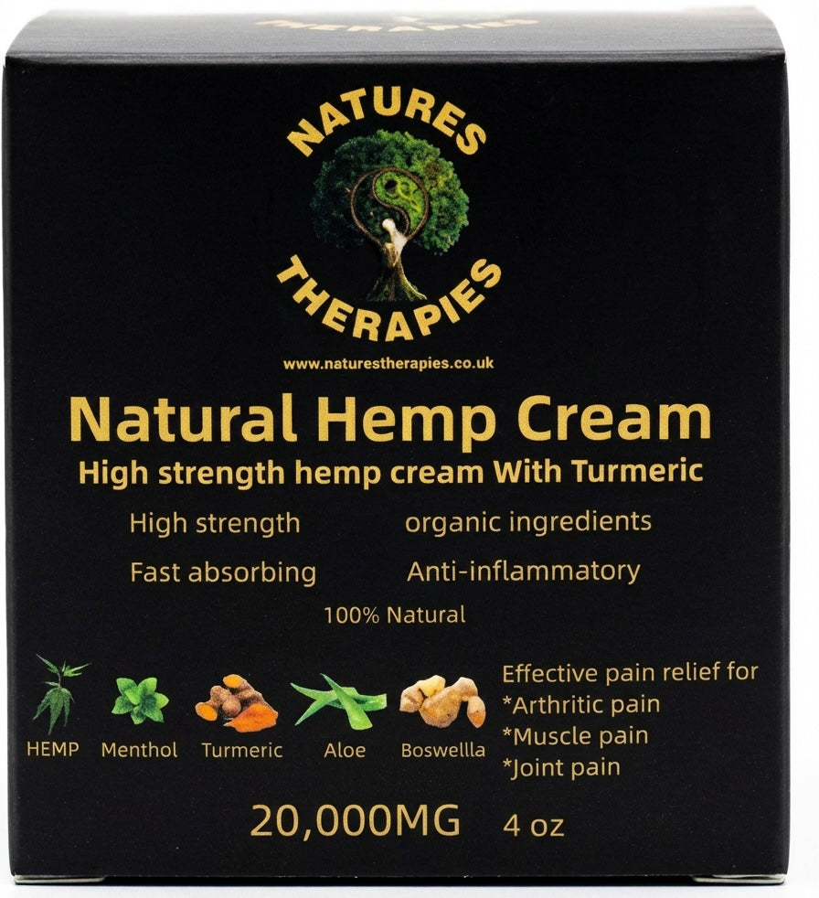 Natural hemp cream for aches and pains